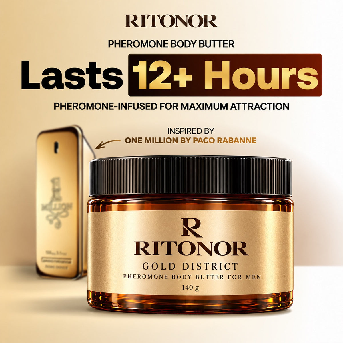 RITONOR Gold District pheromone body butter, 140 g